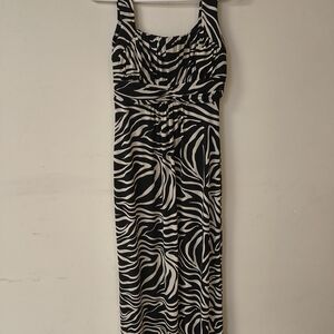 Enfocus Studio Black and White Patterned Dress